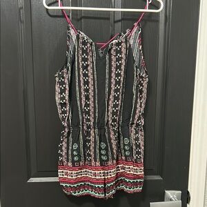 Mine Black and Pink Patterned Women's Shorts
